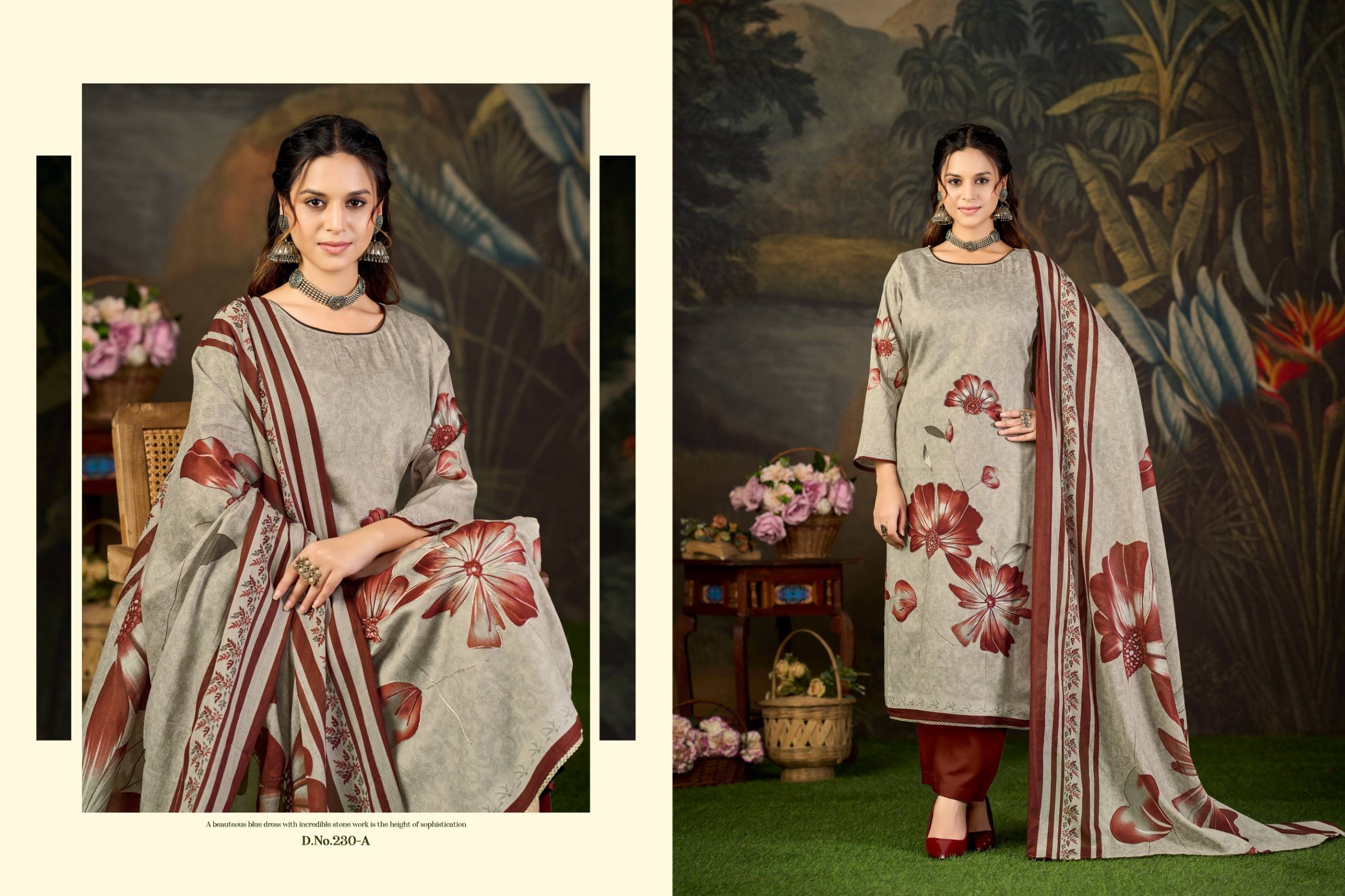 KAYKA by Azara 230-A To 230-D Series Stylish Beautiful Colourful Printed Pure Cotton Dresses At Wholesale Price